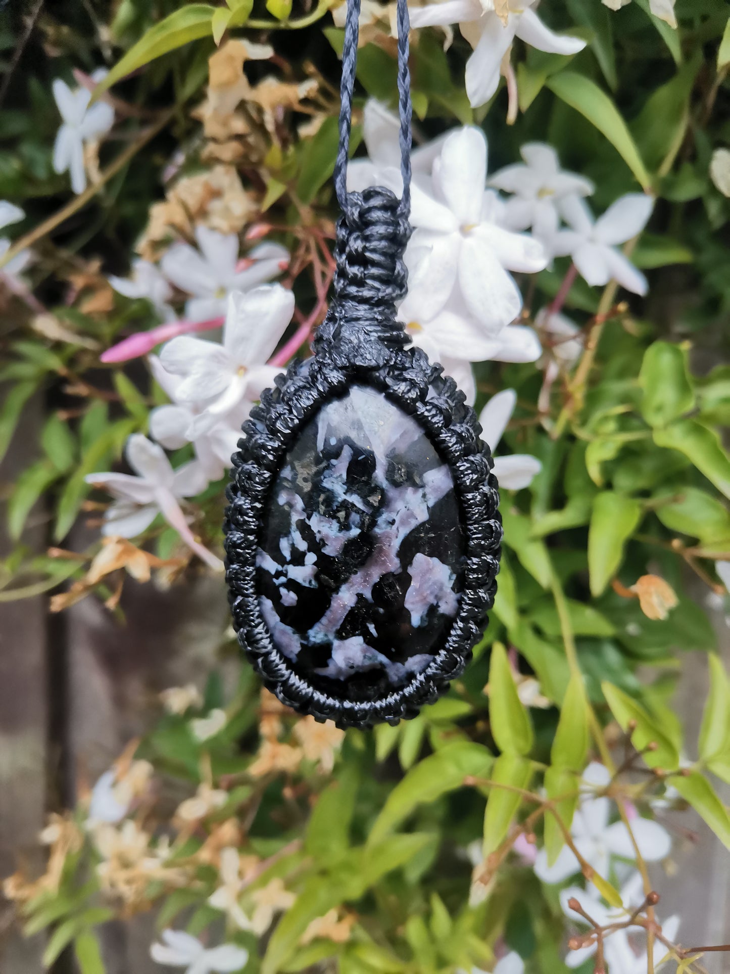 Indigo Gabbro Crystal Necklace
