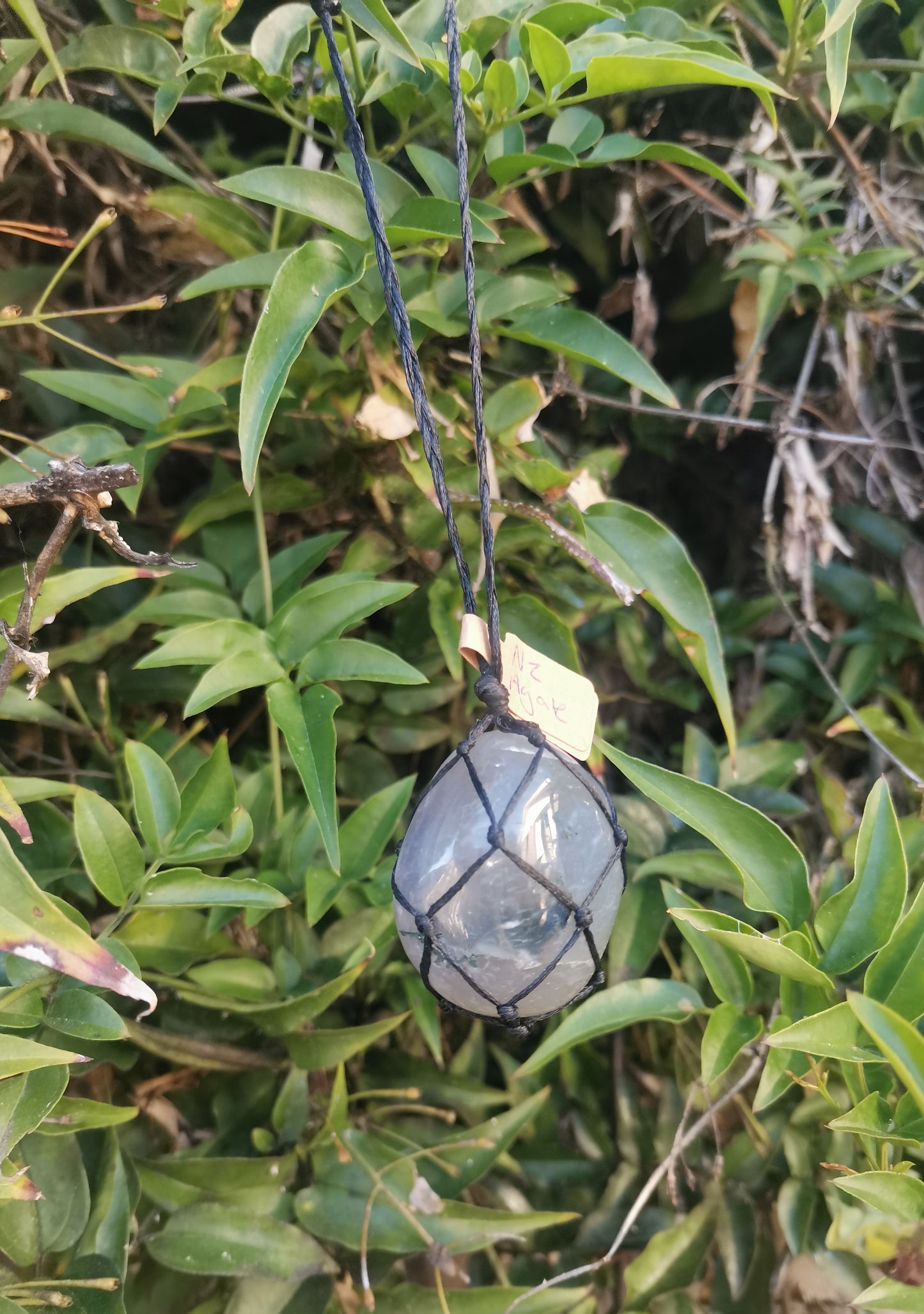 NZ Agate Macrame Necklace