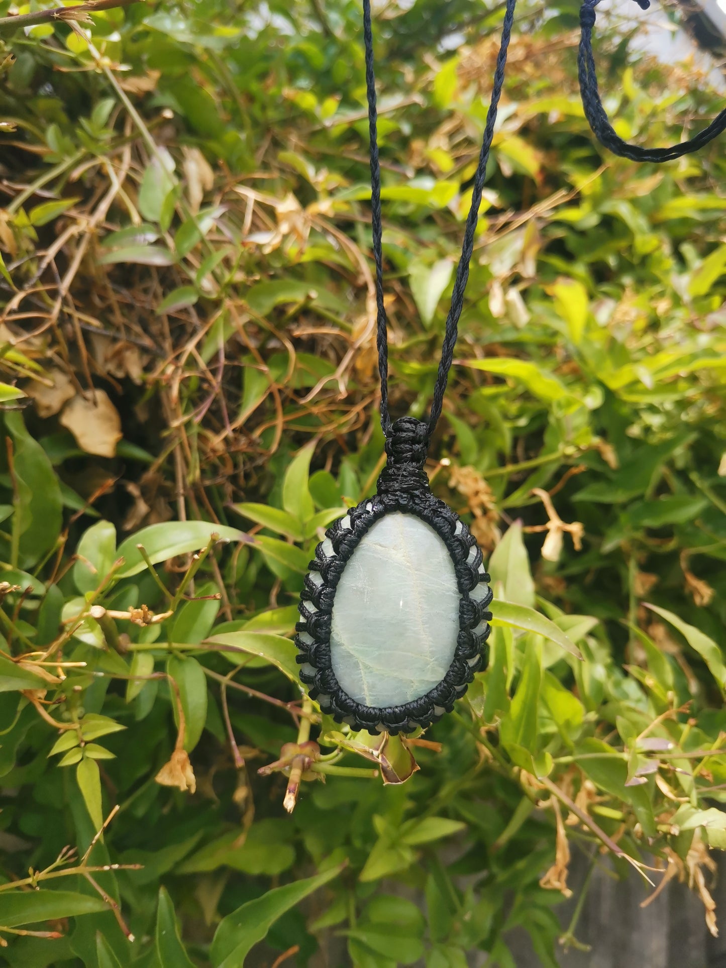 Green Moonstone Crystal Necklace