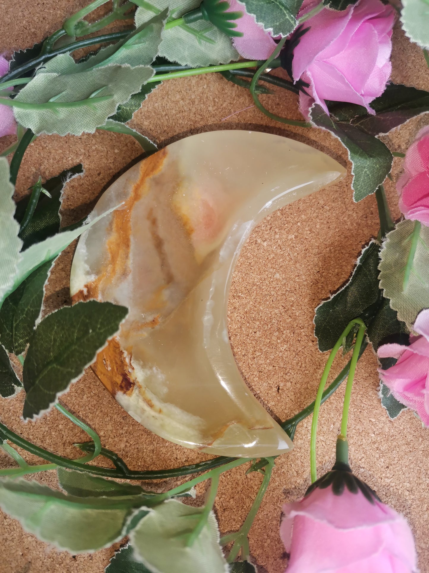 Banded Calcite Moon Bowl