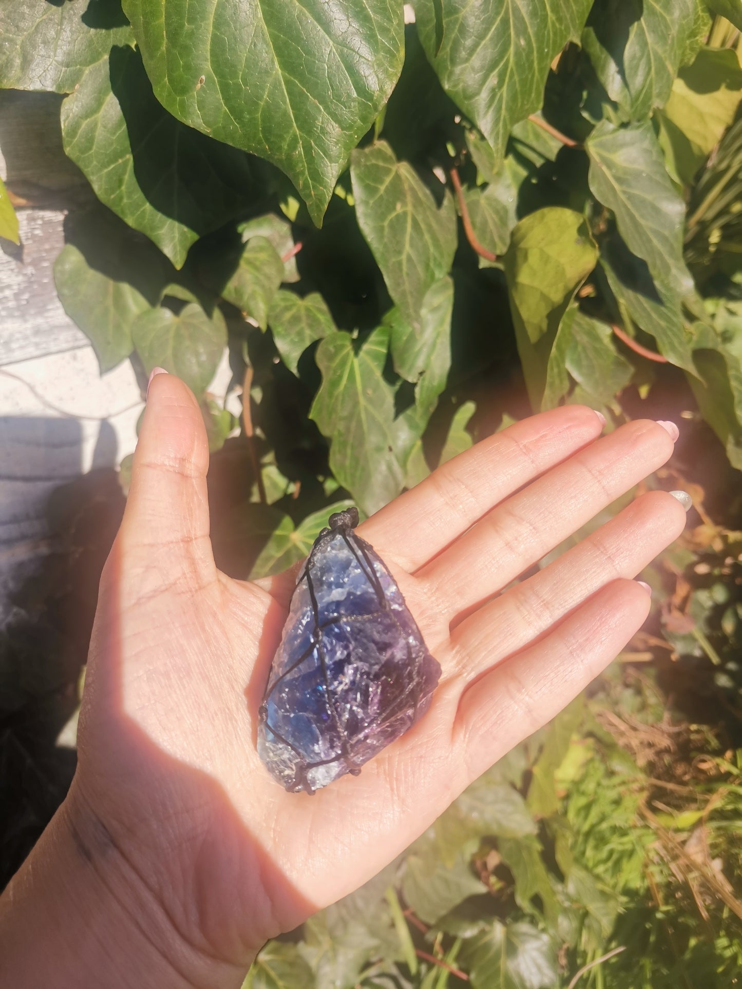 Raw Fluorite Crystal Necklace