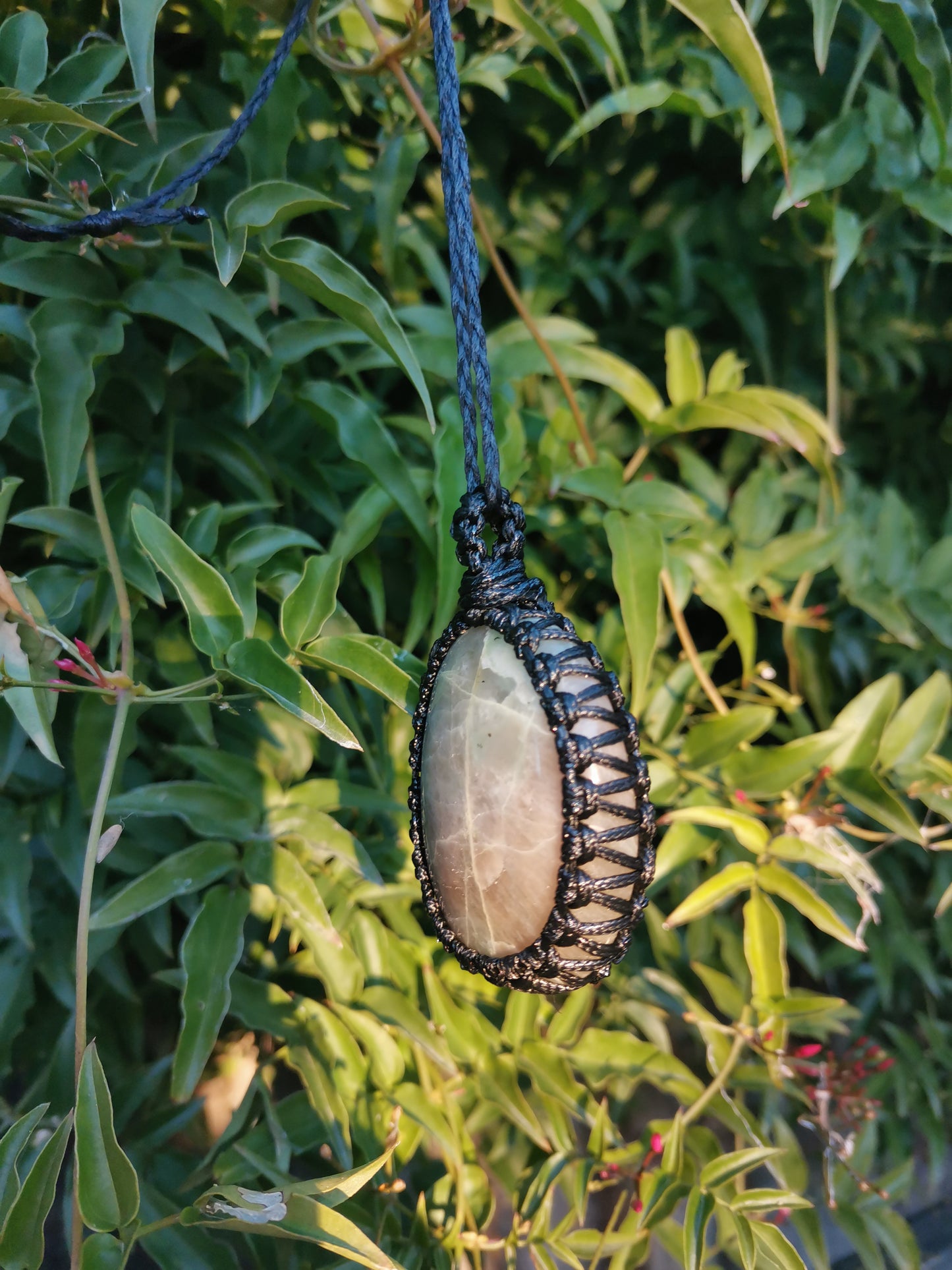 Green Moonstone Crystal Necklace