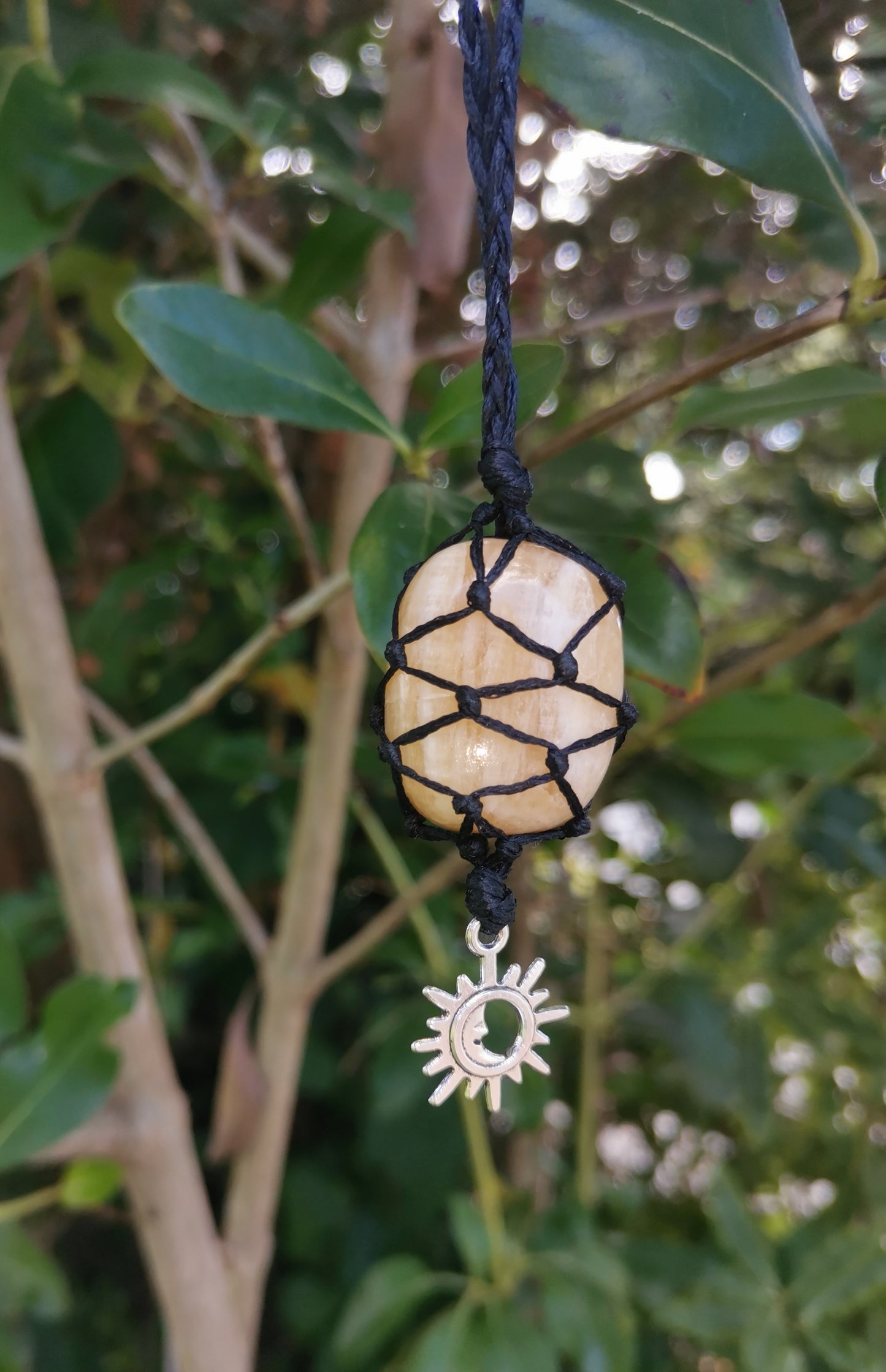 Honey Calcite Crystal Necklace