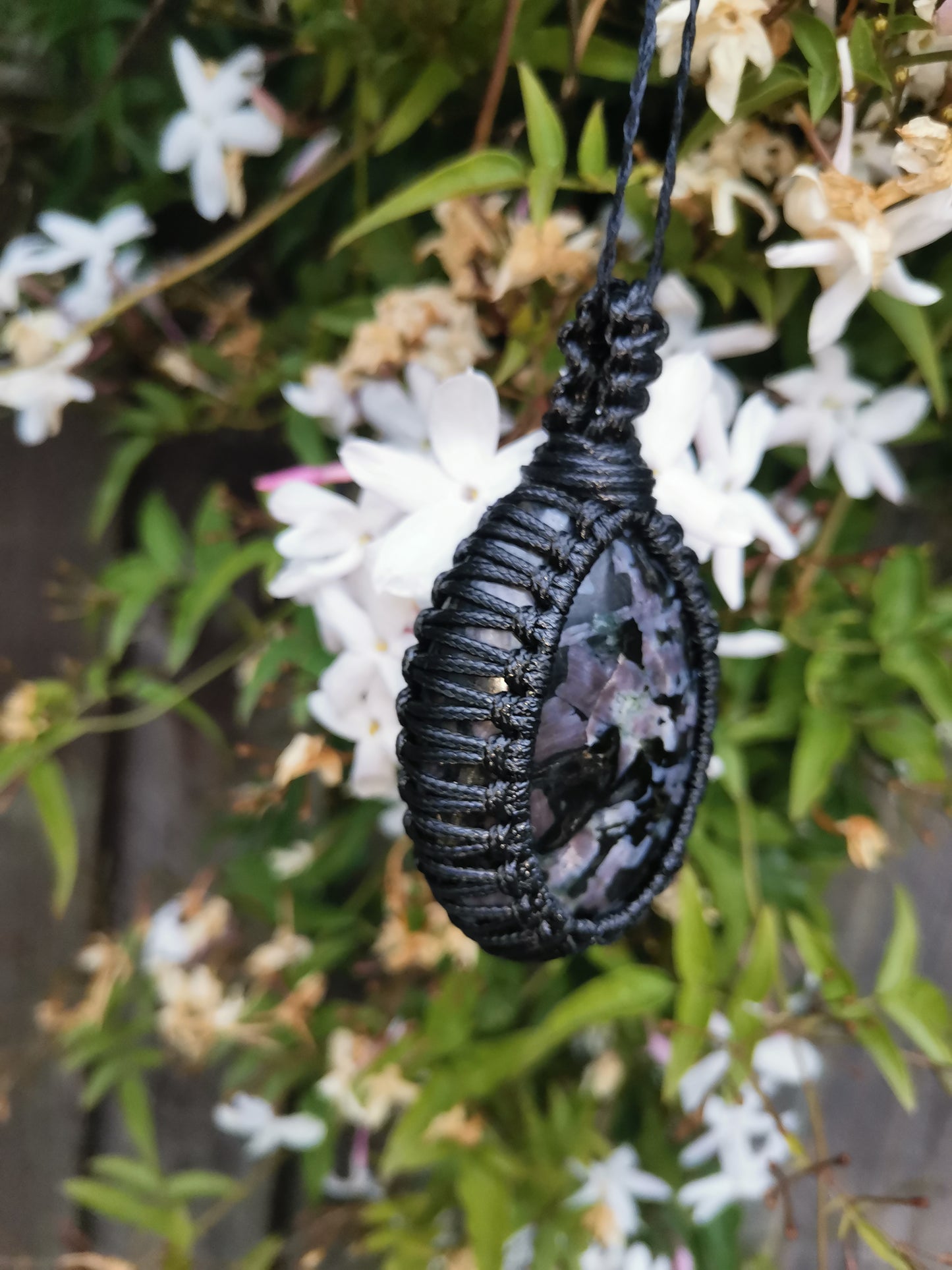 Indigo Gabbro Crystal Necklace