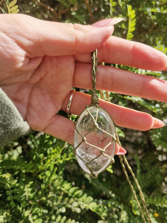 Clear Quartz Crystal Necklace